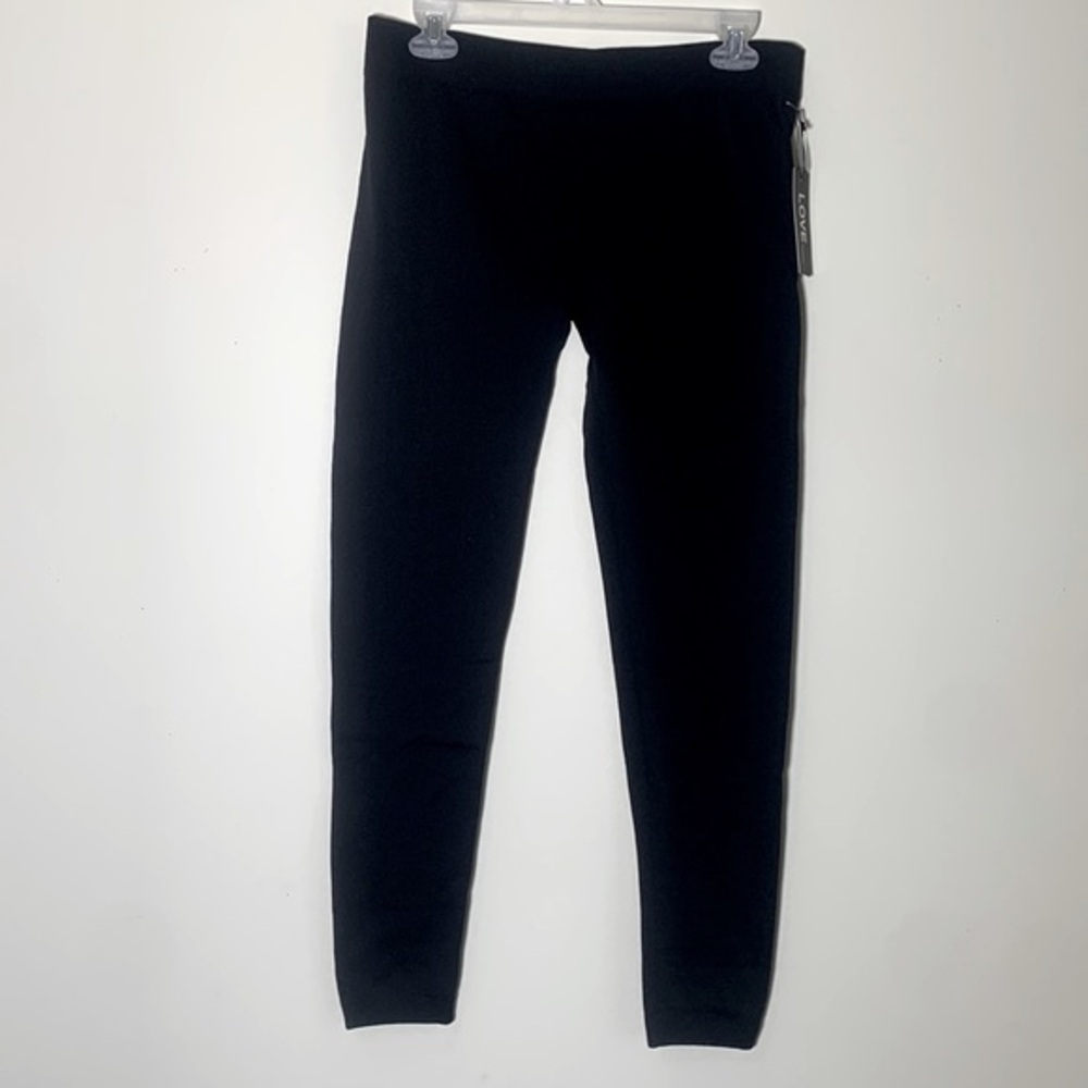 NEW‎ Love University Solid Black Stretch Pants Women's One Size Fits All NWT